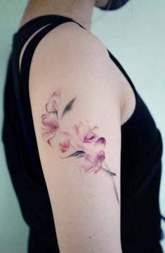 Watercolor Flowers Tattoo | InkStyleMag